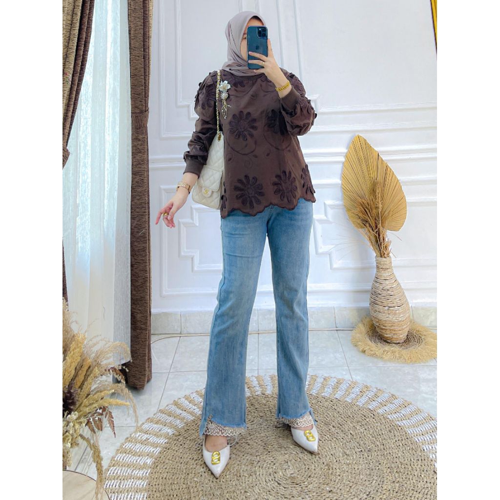 BLOUSE KATUN BORDIR IMPORT