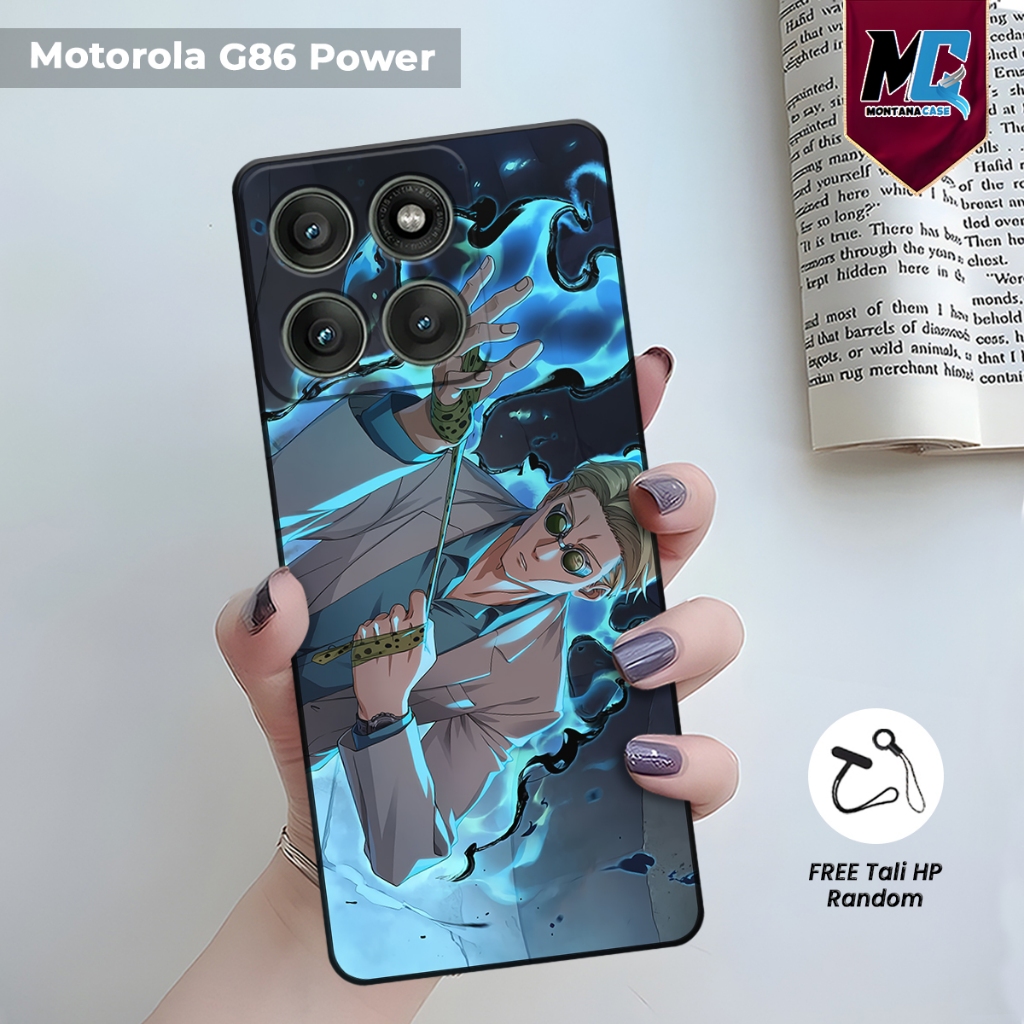 MONTANA | Casing Hp Motorola G86 Power Motif Anime Printing UV Gratis tali strap hp | Softcase Lentu