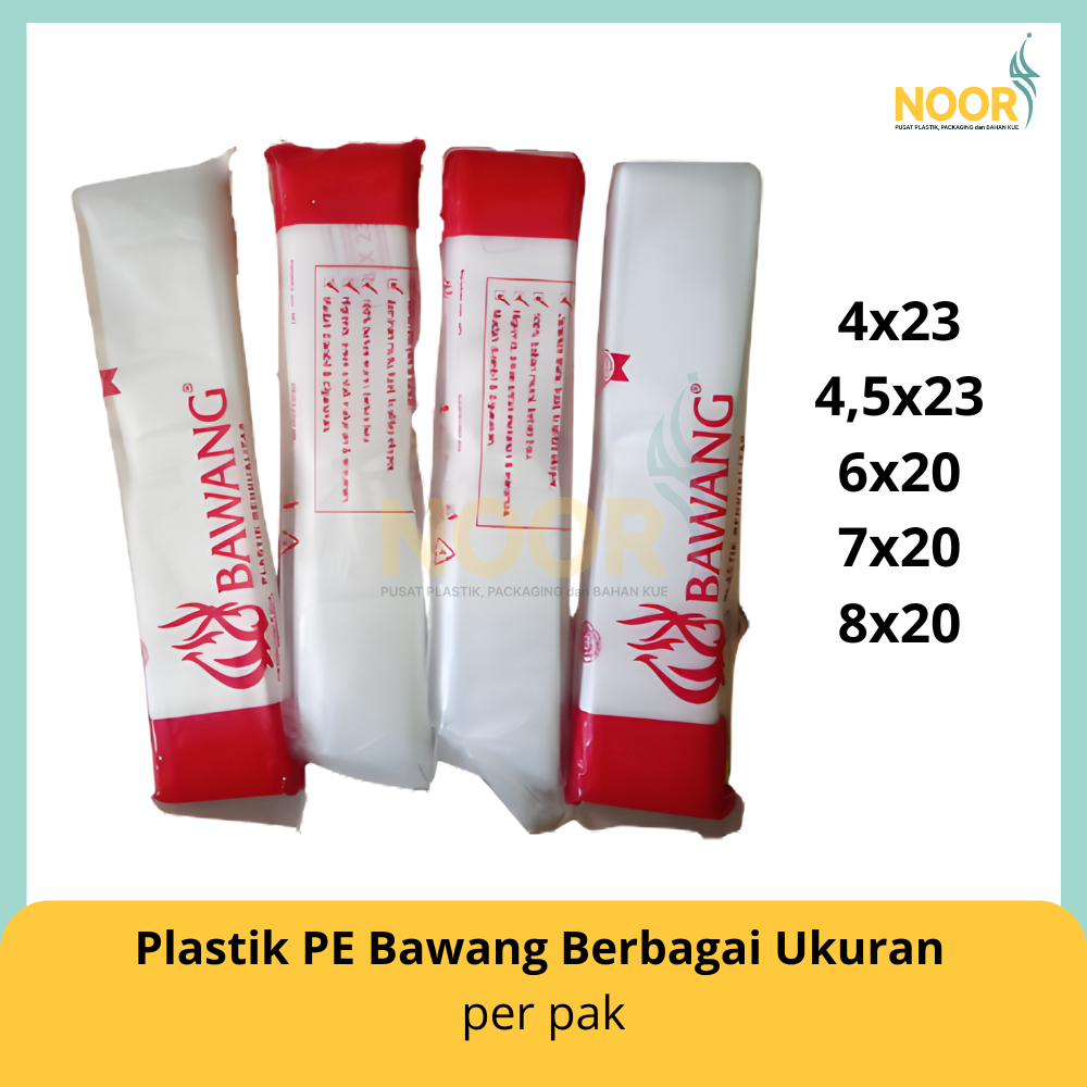 Plastik Es Mambo / Plastik PE Bawang Ukuran 4x23 4,5x23 6x20