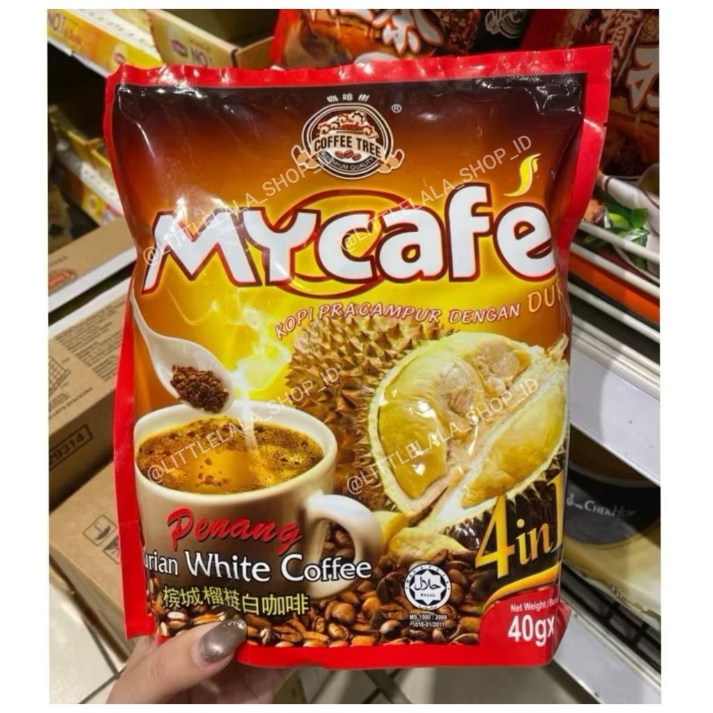 MyCafe Kopi Penang Durian White Coffee 4in1 – Wangi Durian Asli, Creamy & Legit