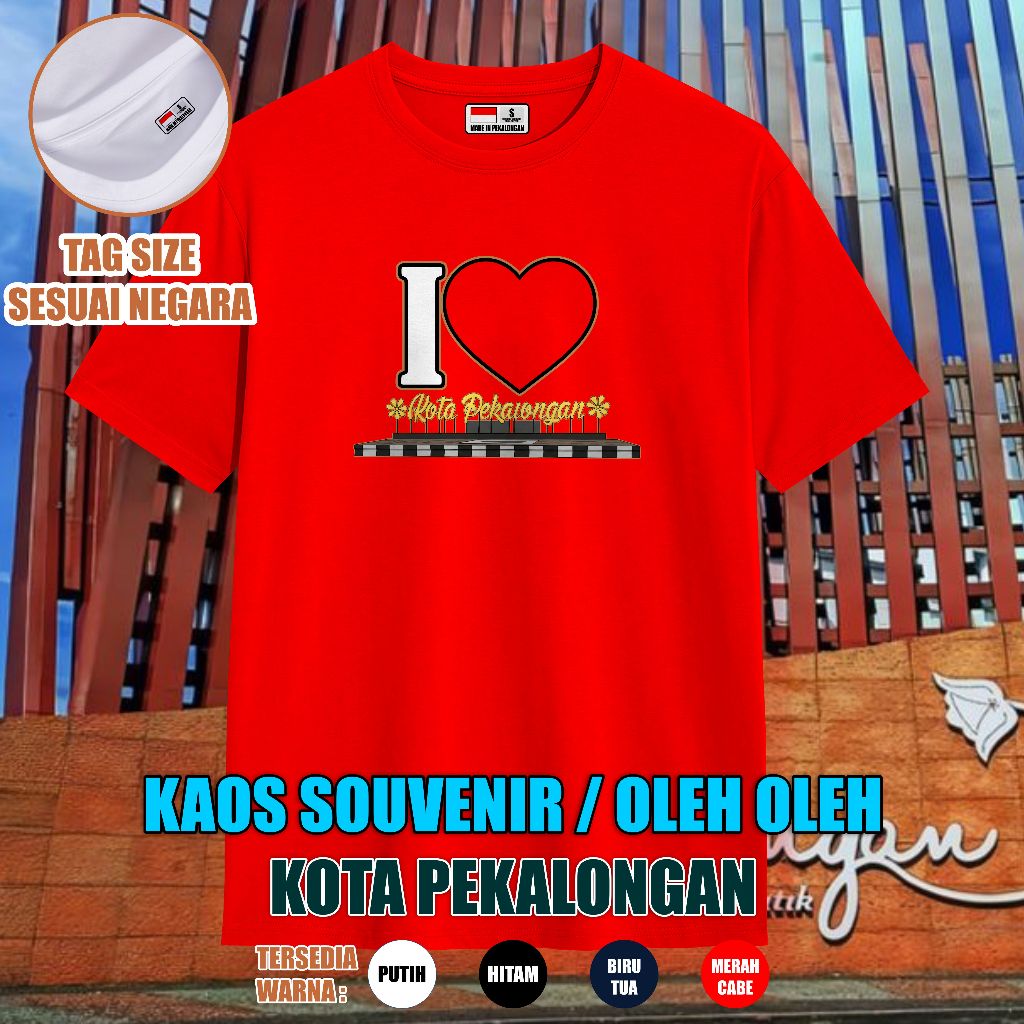 KAOS SOUVENIR PEKALONGAN BAJU OLEH OLEH KOTA BATIK ASLI COTTON COMBED 30S PREMIUM UNISEX ANAK DEWASA