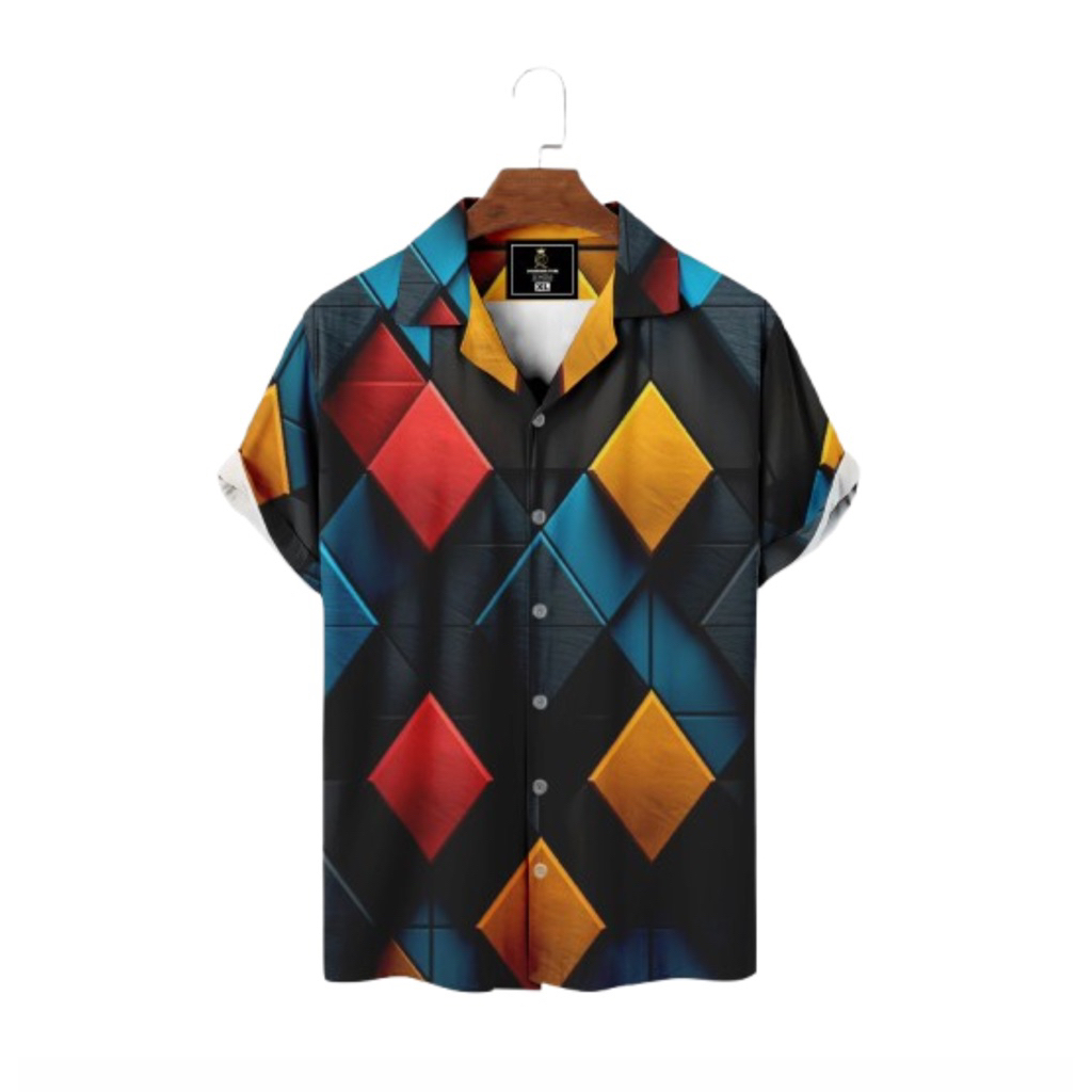 Kemeja pria Fullprint - Rubic Box