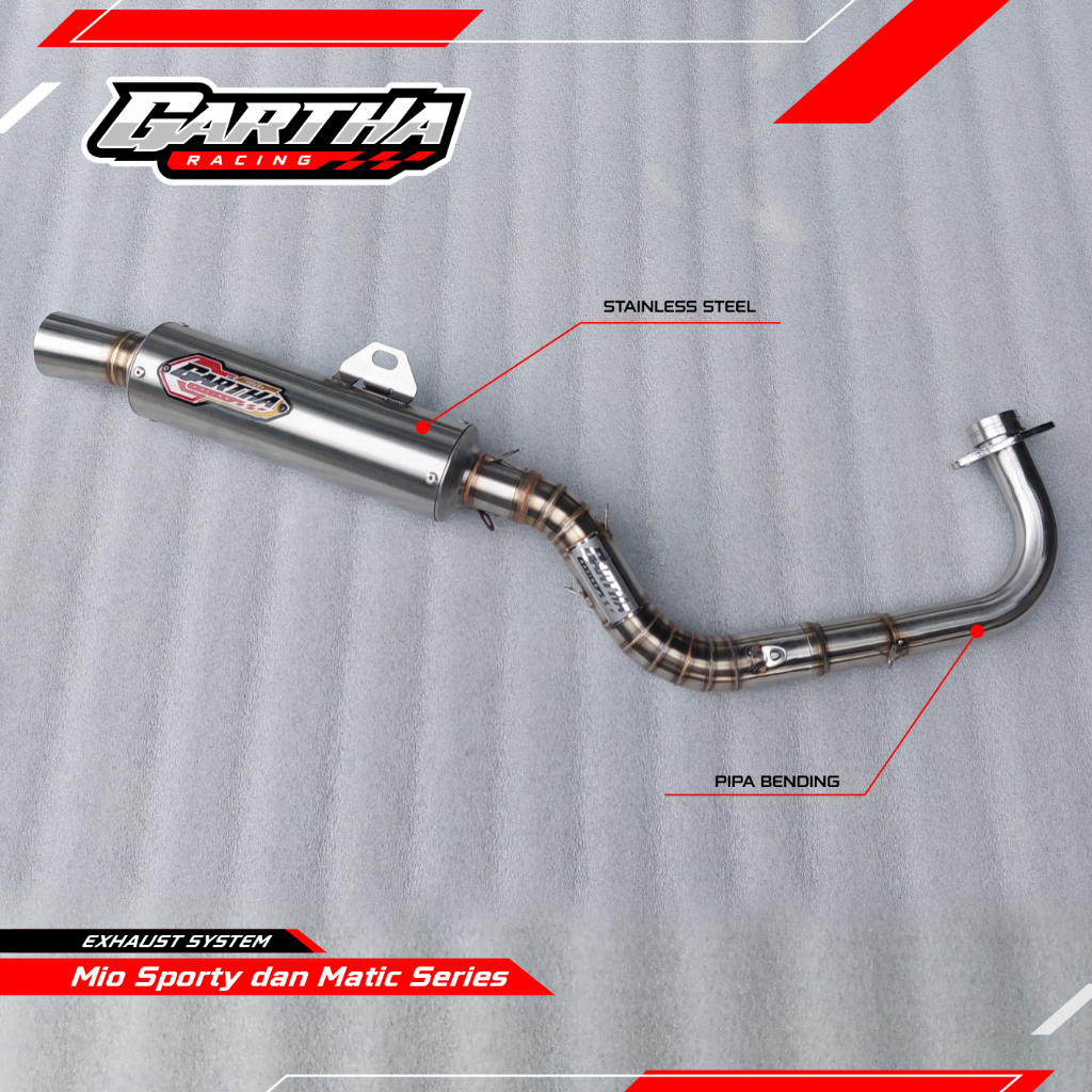 Knalpot Racing Mio Sporty Mio Soul Mio Smile Gartha Racing