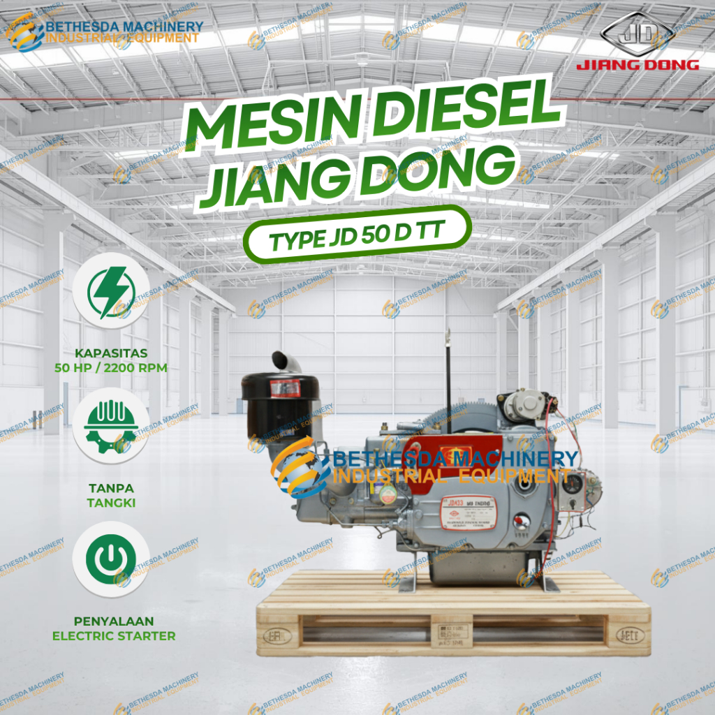 Diesel Jiangdong 50 PK Mesin Penggerak Diesel 50HP Jiangdong JD 50 D TT Starter