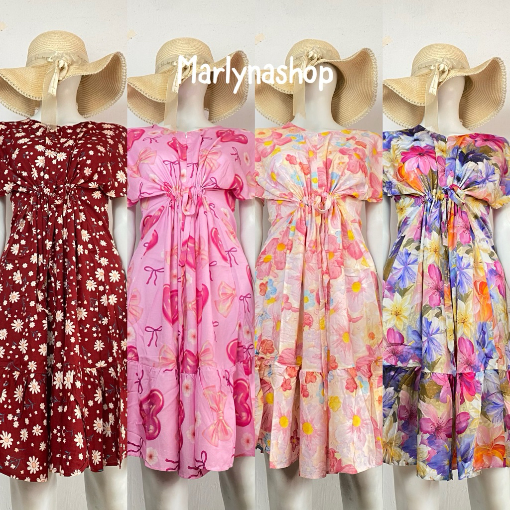 Marlynashop - Daster ruffle serut / daster ruffle busui viral / daster serut rempel selutut