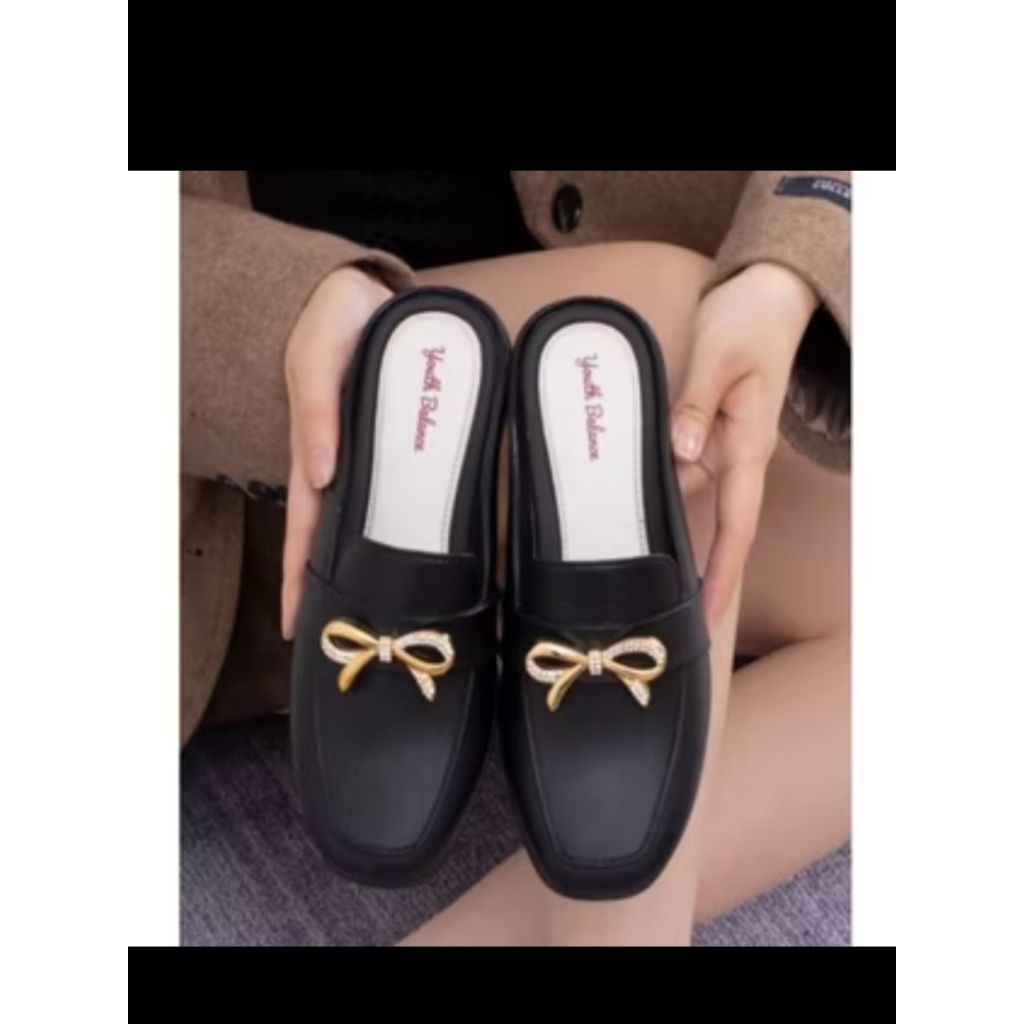 249-C BALANCE/SANDAL SLOP KARET WANITA MOTIF PITA DASI HAK 2.5 CM UKURAN 36-,40