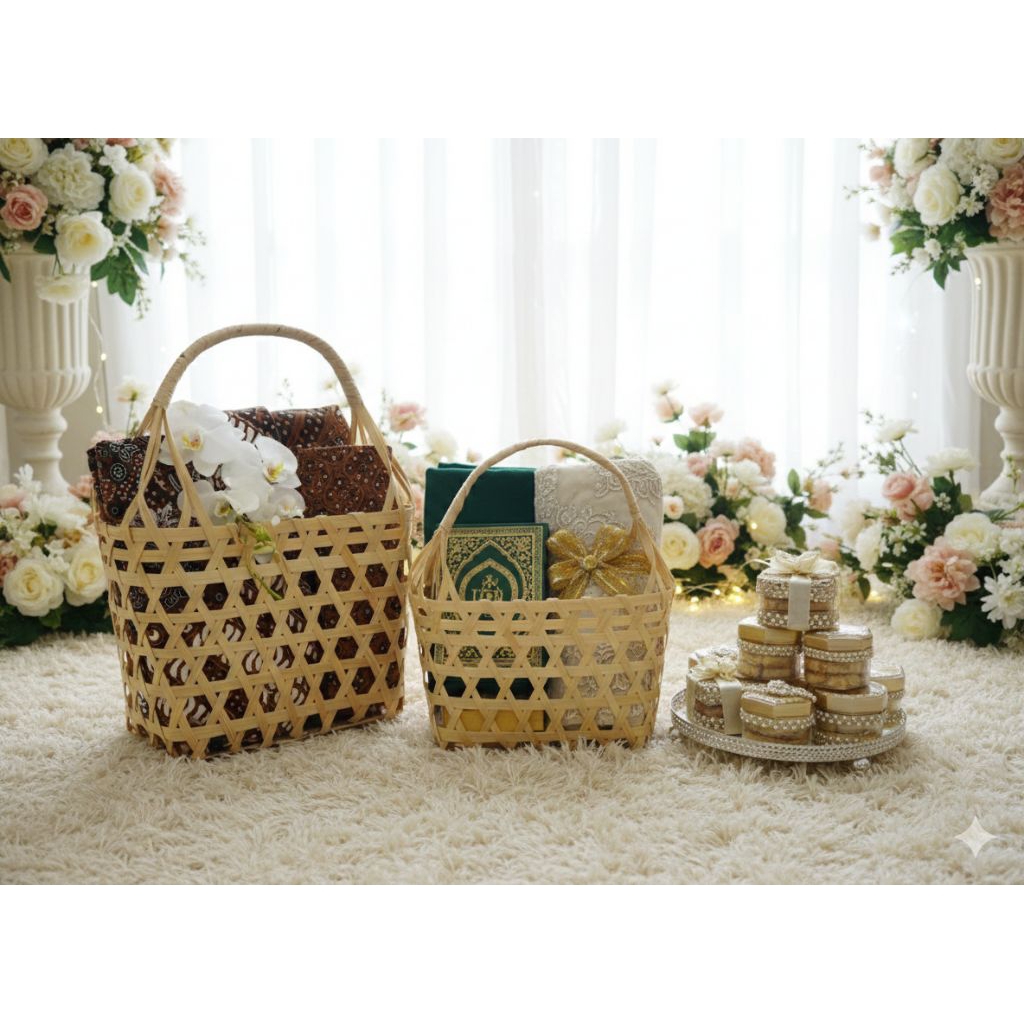 tas bambu hantaran nikahan 2026 aestetich, tas seserahan