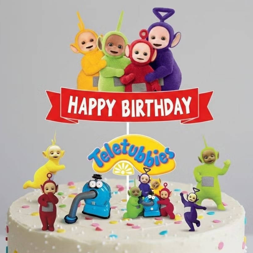 TOPPER CAKE ULANG TAHUN / HIASAN KUE TELETUBBIES