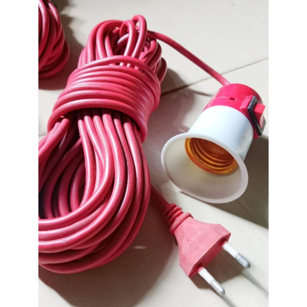 fiting lampu gantung + kabel 10 meter