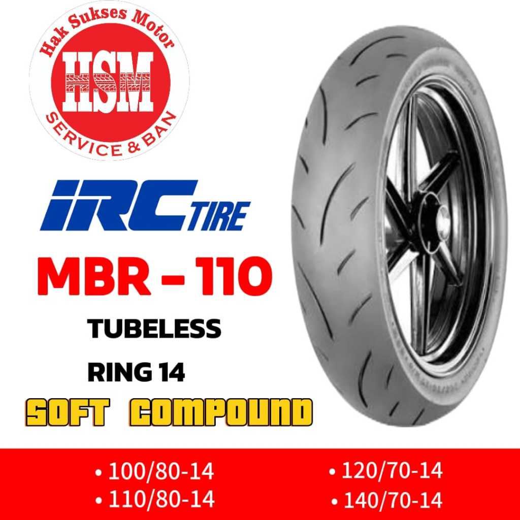 BAN IRC MBR-110 RING 14 TUBLES MATIC SOFT COMPOUND RACING