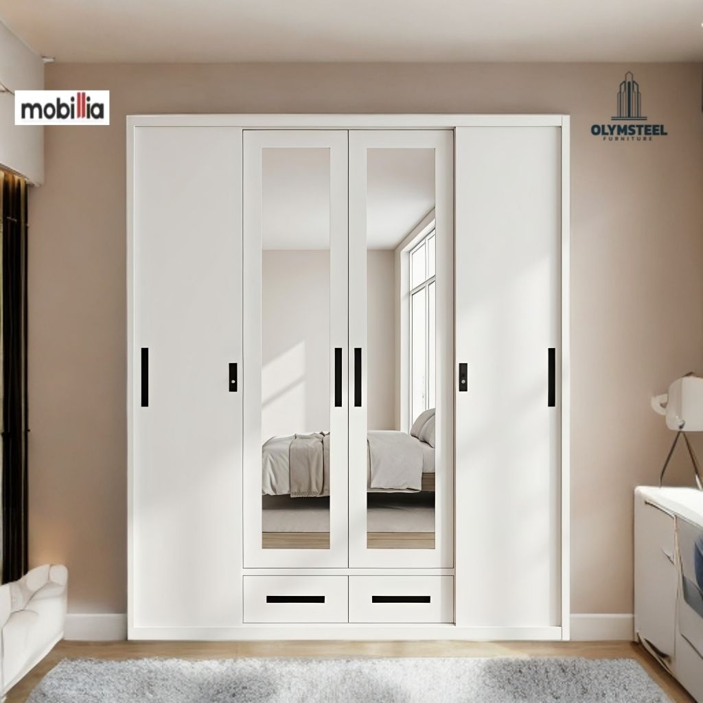 olymsteel lemari besi pakaian lemari baju besi minimalis