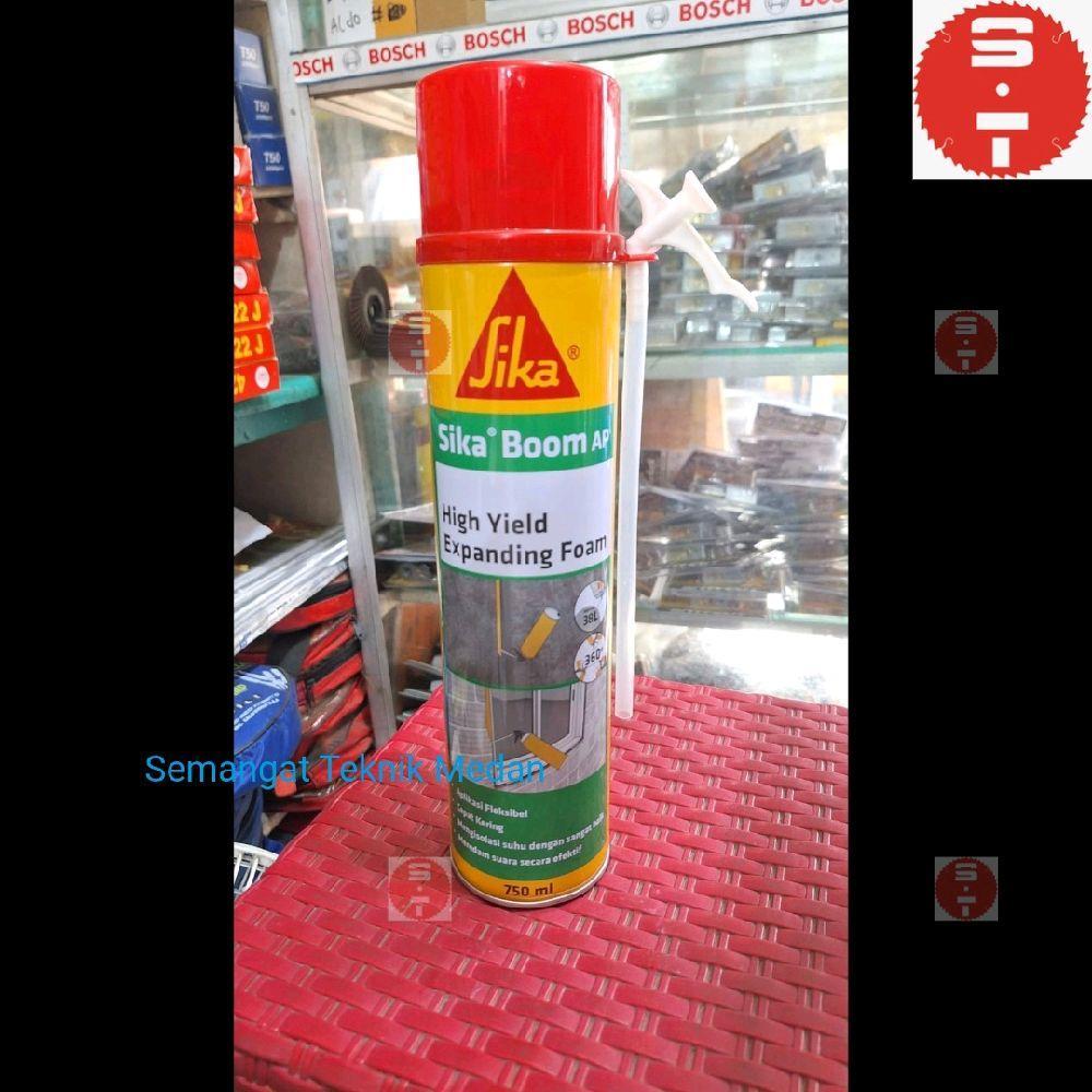 SIKA PU FOAM SEALANT SPRAY BUSA CAIR ke PADAT POLYURETHANE SIKA BOOM PENUTUP CELAH AP 750ML FOAM