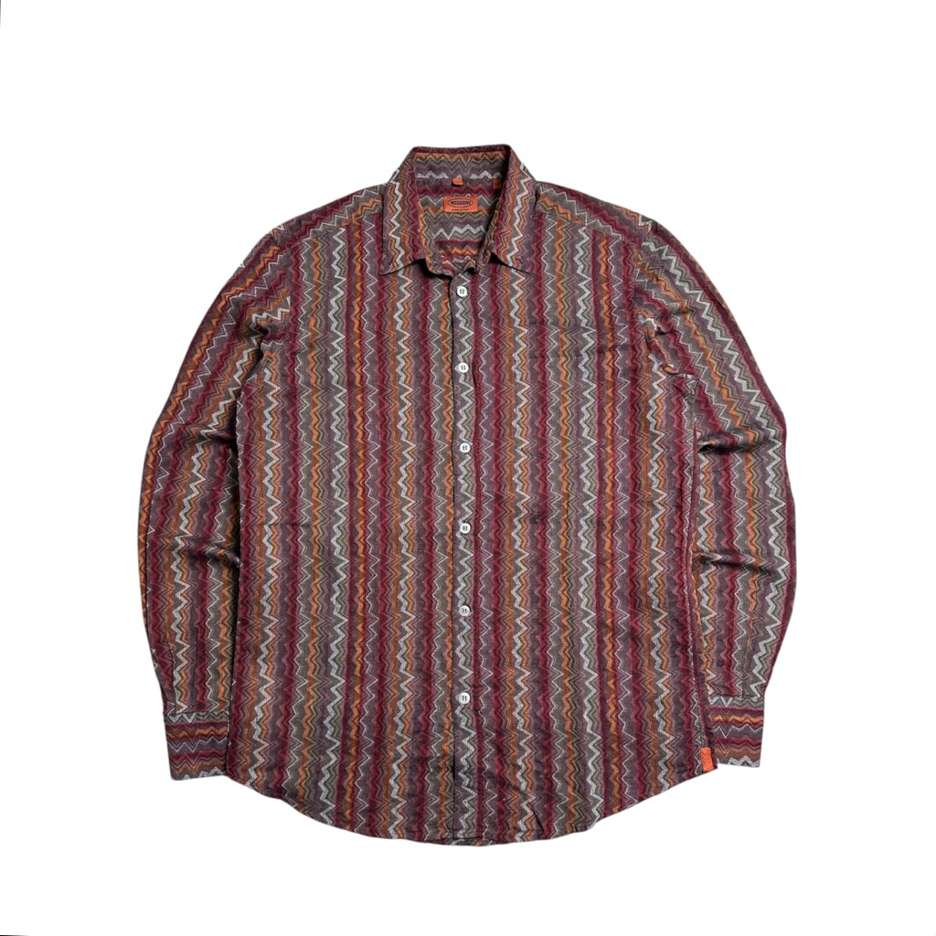 Kemeja vintage missoni 3D petern  uk L