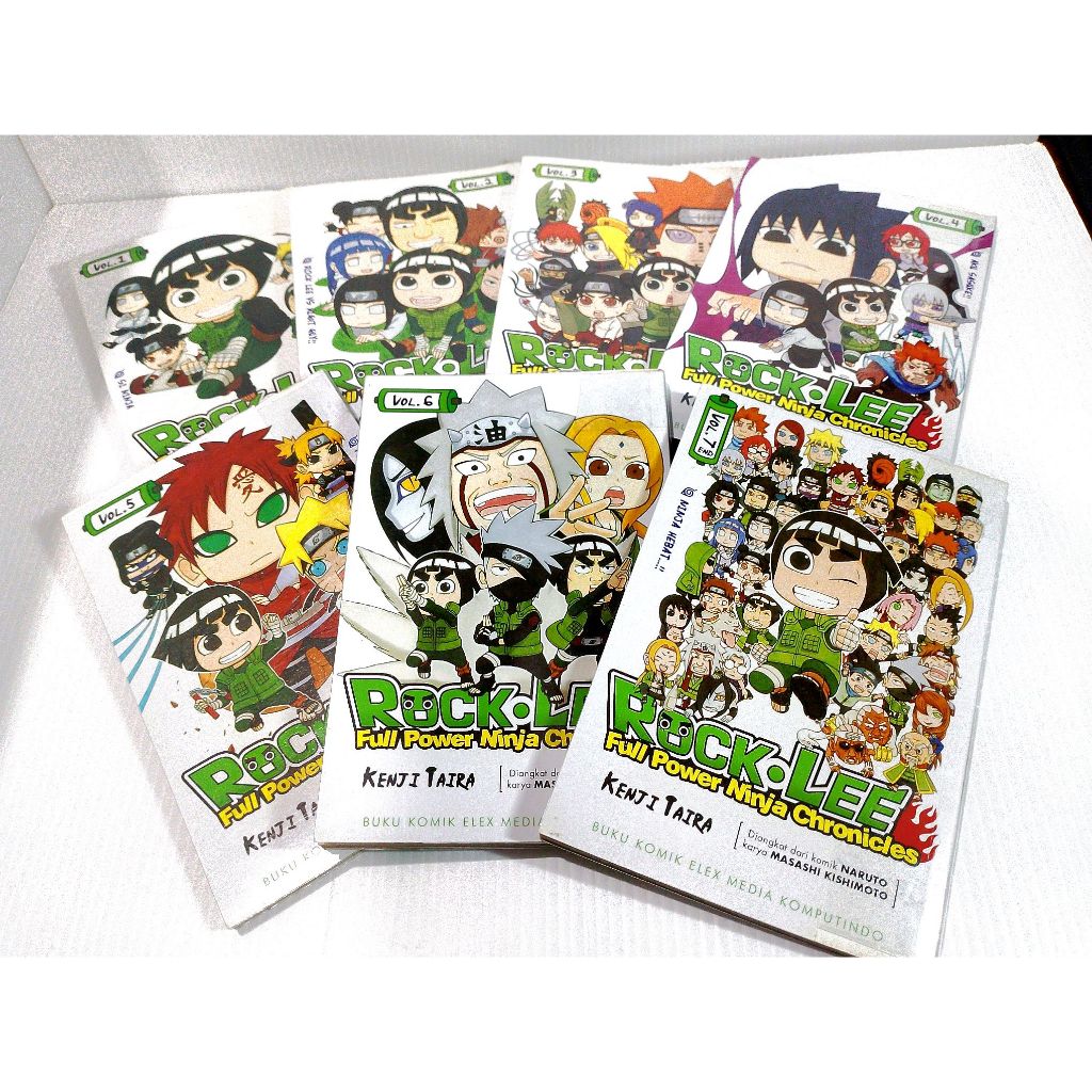 Komik Set Rock Lee Full Power Ninja Chronicles vol 1-7
