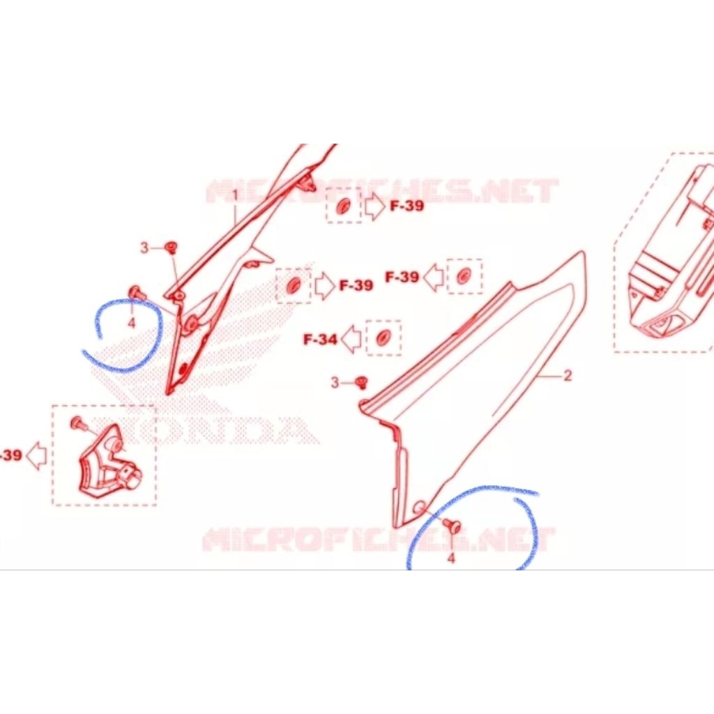 Baut Cover Body Original Honda CRF 250 Rally CRF250 L