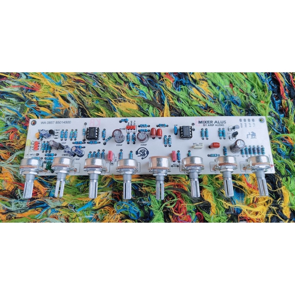 Kit audio mixer aktif / Alus 9 Potensio input mic balance