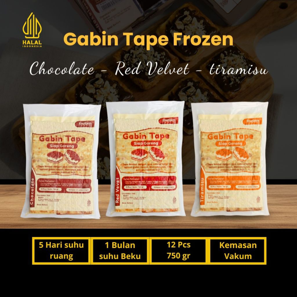 Kue gabin tape Frozen varian rasa siap goreng 12 Pcs