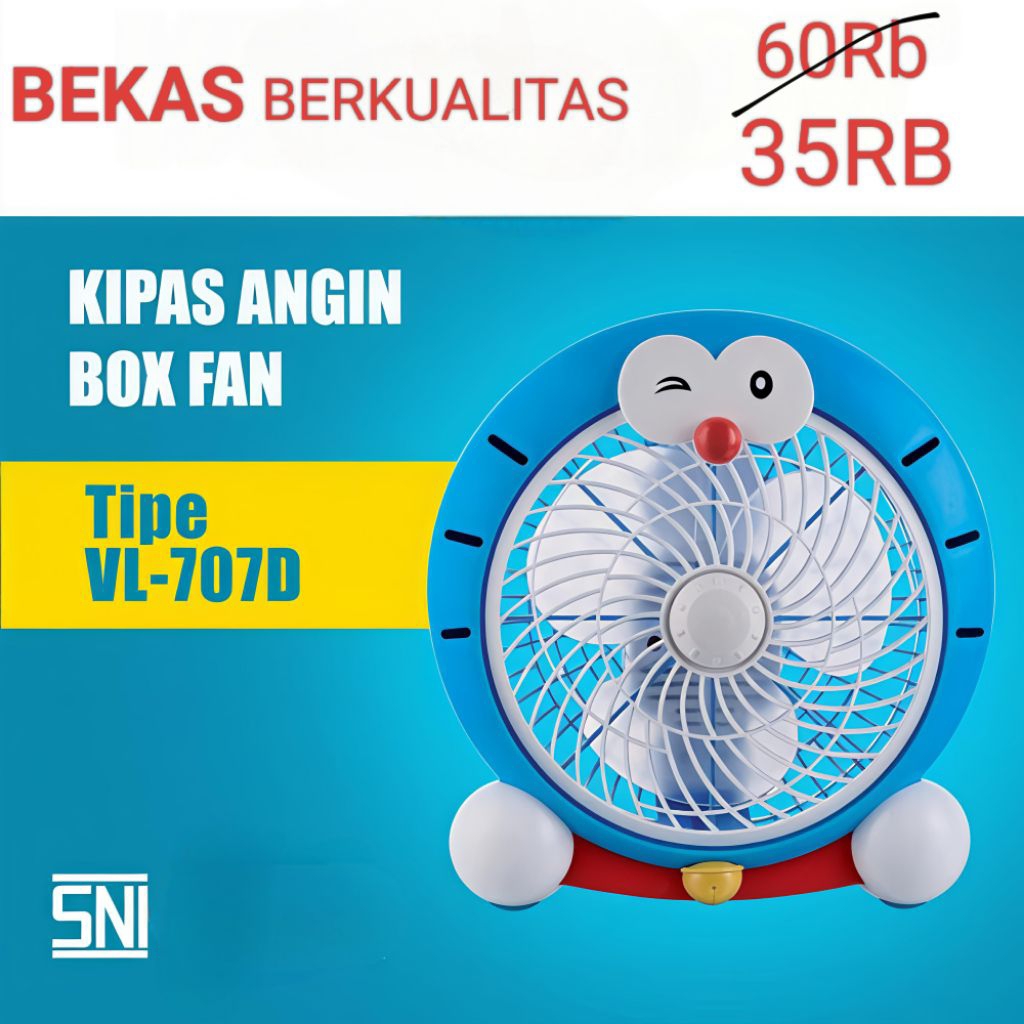 kipas angin doraemon bekas berkualitas/kipas angin karakter/kipas angin meja