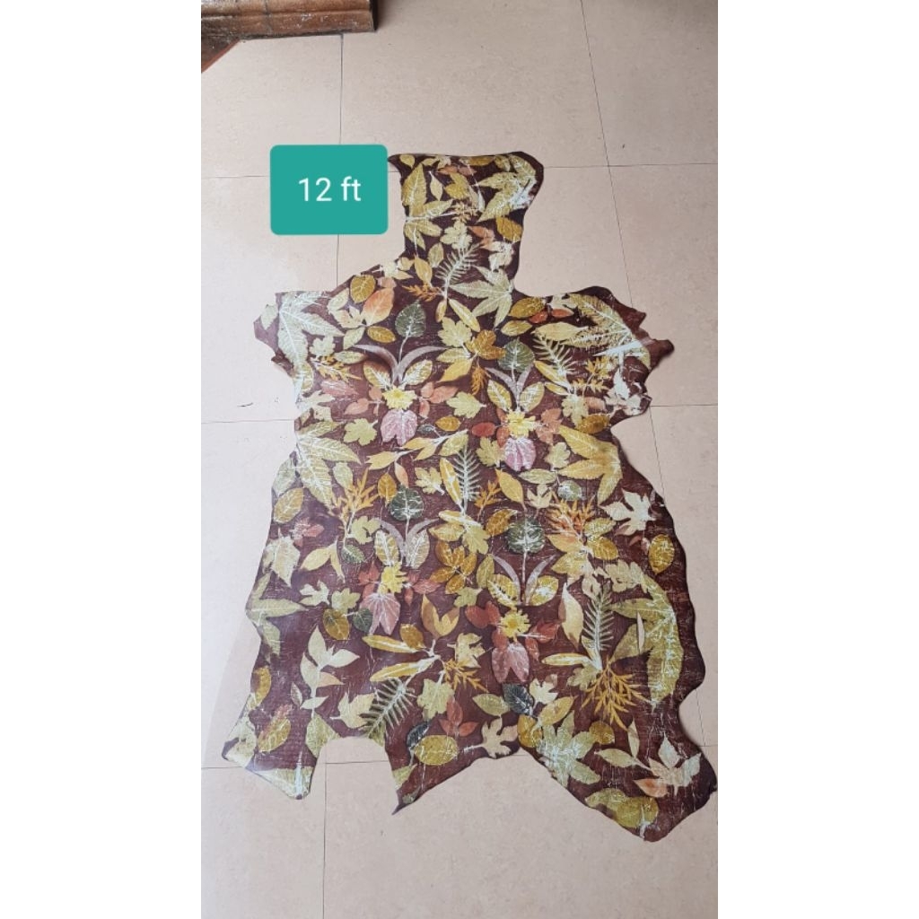 Kulit Sapi Jenis Ecoprint Lembaran