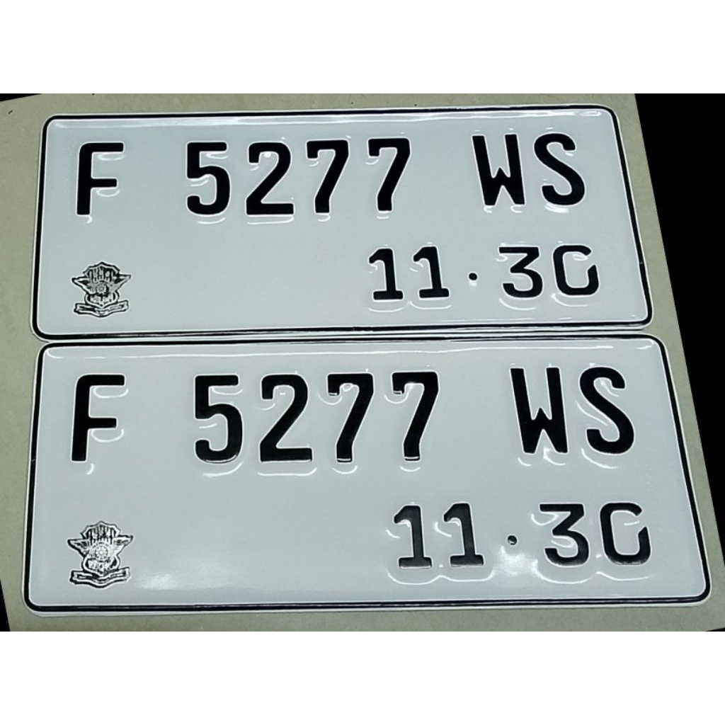 Plat Nomor Motor Font Baru dan Font Standar