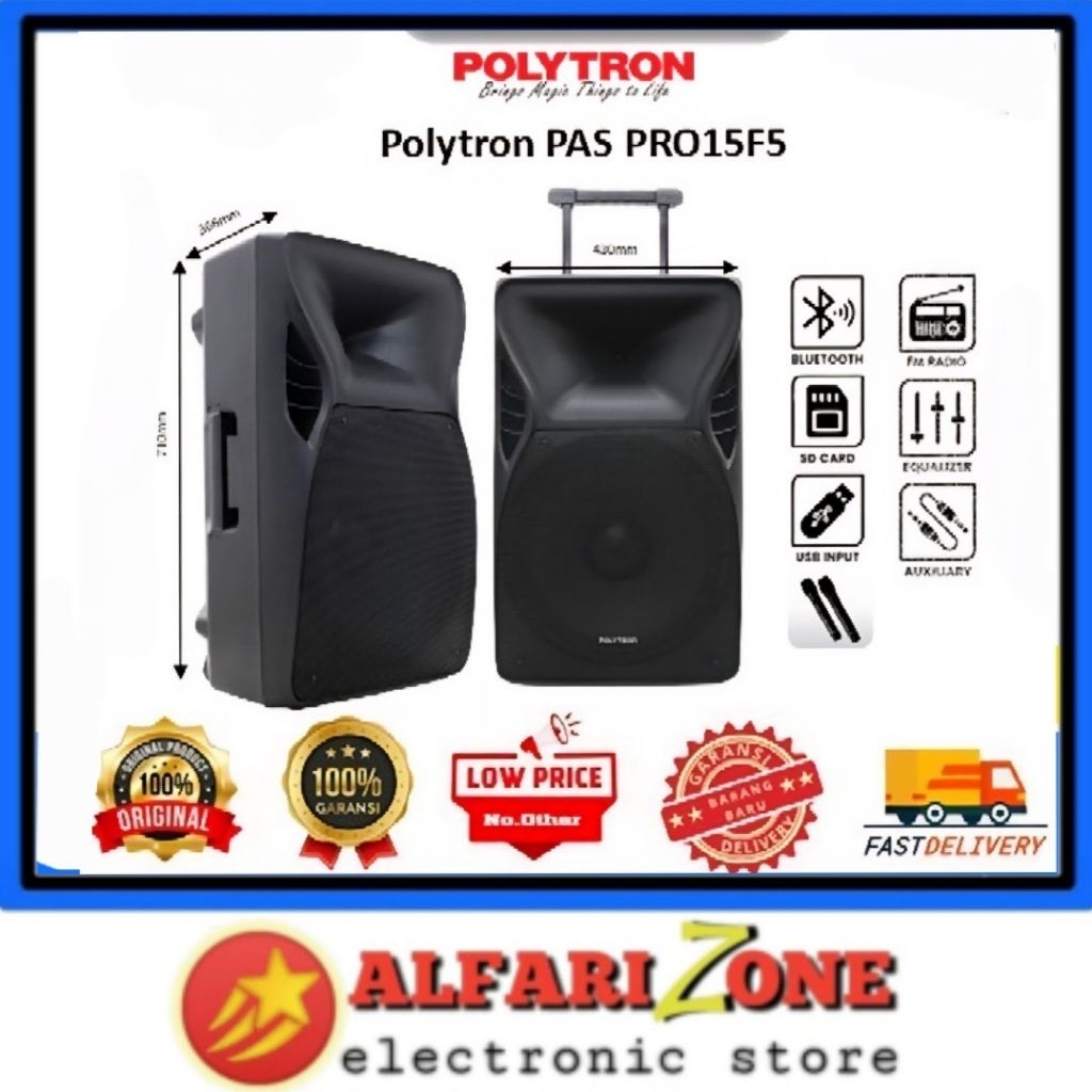 Speaker Polytron PASPRO 15F5 Speaker portable out door Polytron PAS PRO15 F5 POLYTRON PASPRO15F5