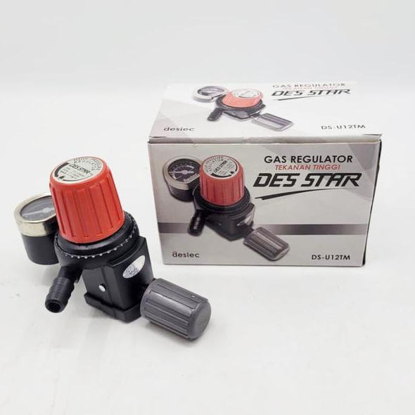 Regulator Gas Des Star Ds-U12Tm Meter Tekanan Tinggi Lpg 3 / 12 Kg