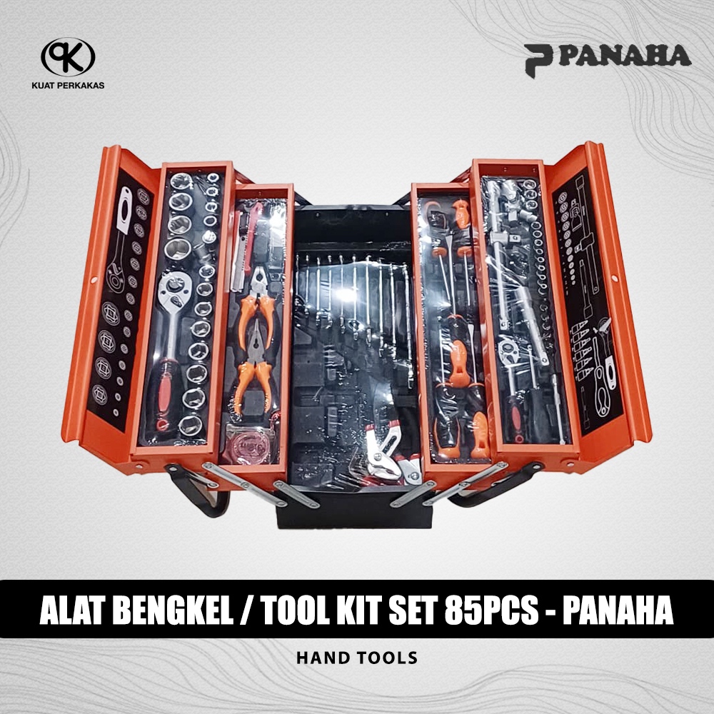PANAHA Tool kit Set 85 Pcs / Tool box set / Perkakas bengkel