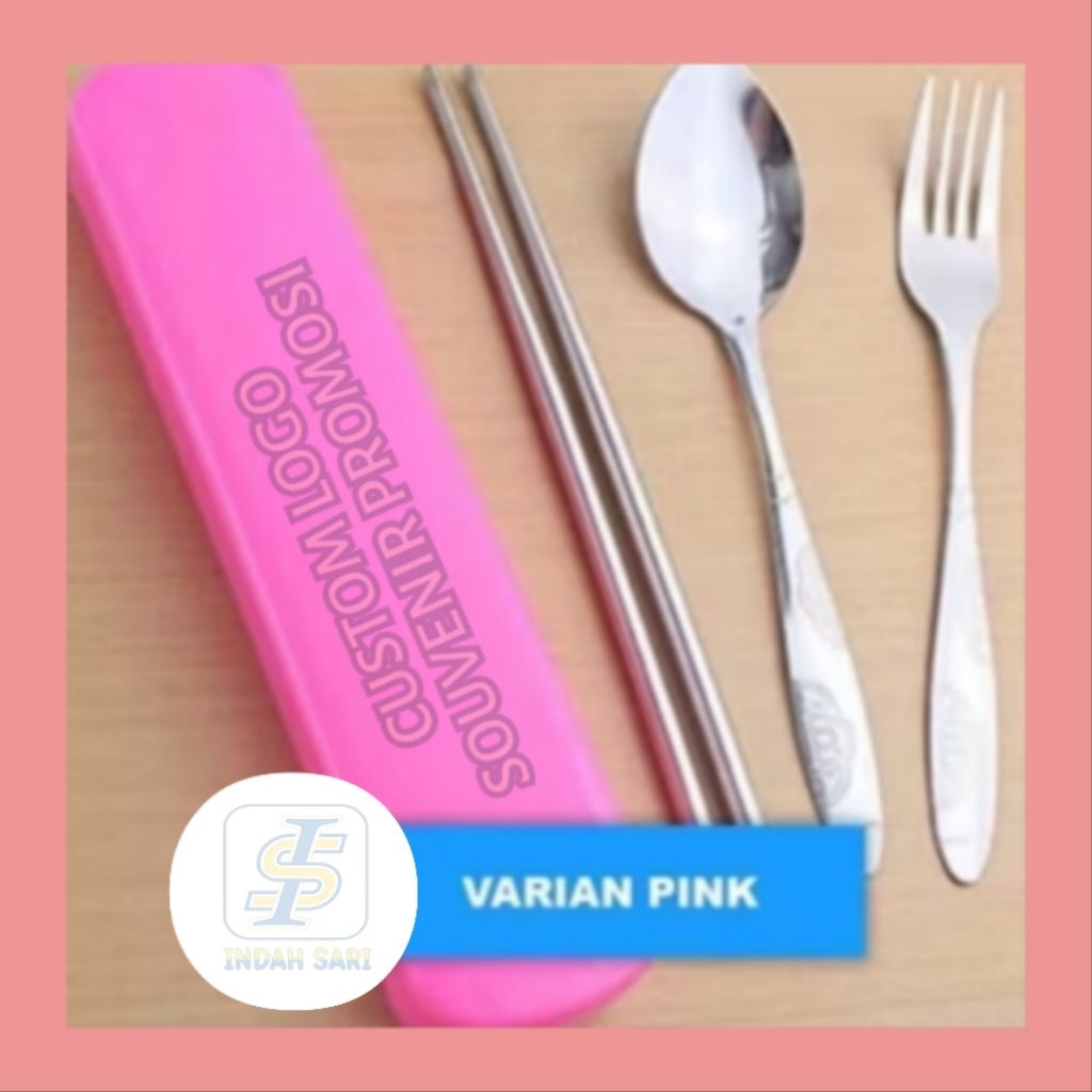 Custom Satu Set Alat Makan. Souvenir, Promosi Cetak Logo, Nama Anda