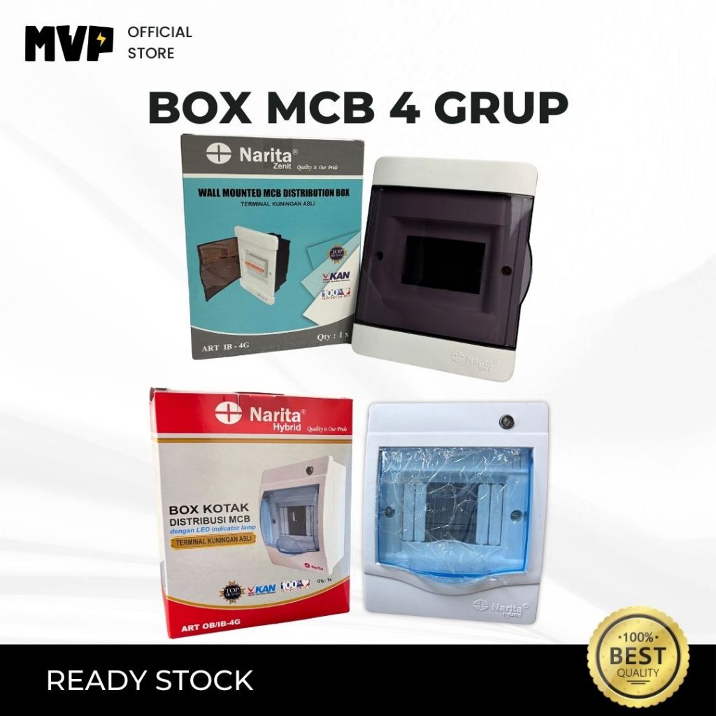 Box MCB 4 Grup Narita IB/OB – Kotak Panel Distribusi Listrik Tanam Tempel Dinding Rapi Berkualitas