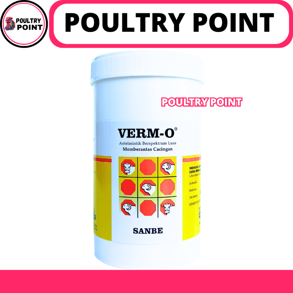 VERM O 12 BOLUS (1 TOPLES KECIL) SANBE - Obat Cacing Ampuh untuk Sapi Kerbau Kuda Spektrum Luas