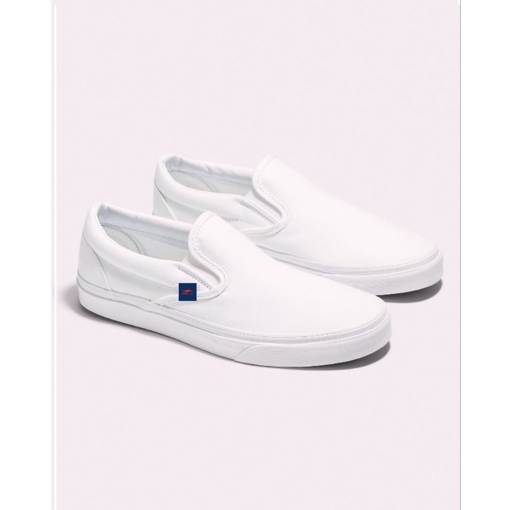 [ TERLARIS ] SEPATU PRIA SLIP ON CLASSIC FULL WHITE NBIB SEPATU WANITA SLIP ON KASUAL PUTIH POLOS PR