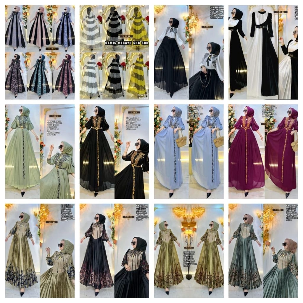 READYNEW ORY SHRMAXYDRESS RAJUT BROKAT LINGKAR&MAXYDRESS RAJUT KOTAK CANTIK+MAXYDRESS ZEBRA TWOTONE 