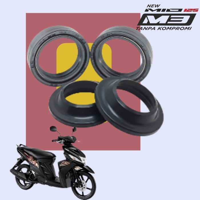 Paket Seal Shock Depan + Tutup Seal Debu Yamaha Mio M3 / Mio Z