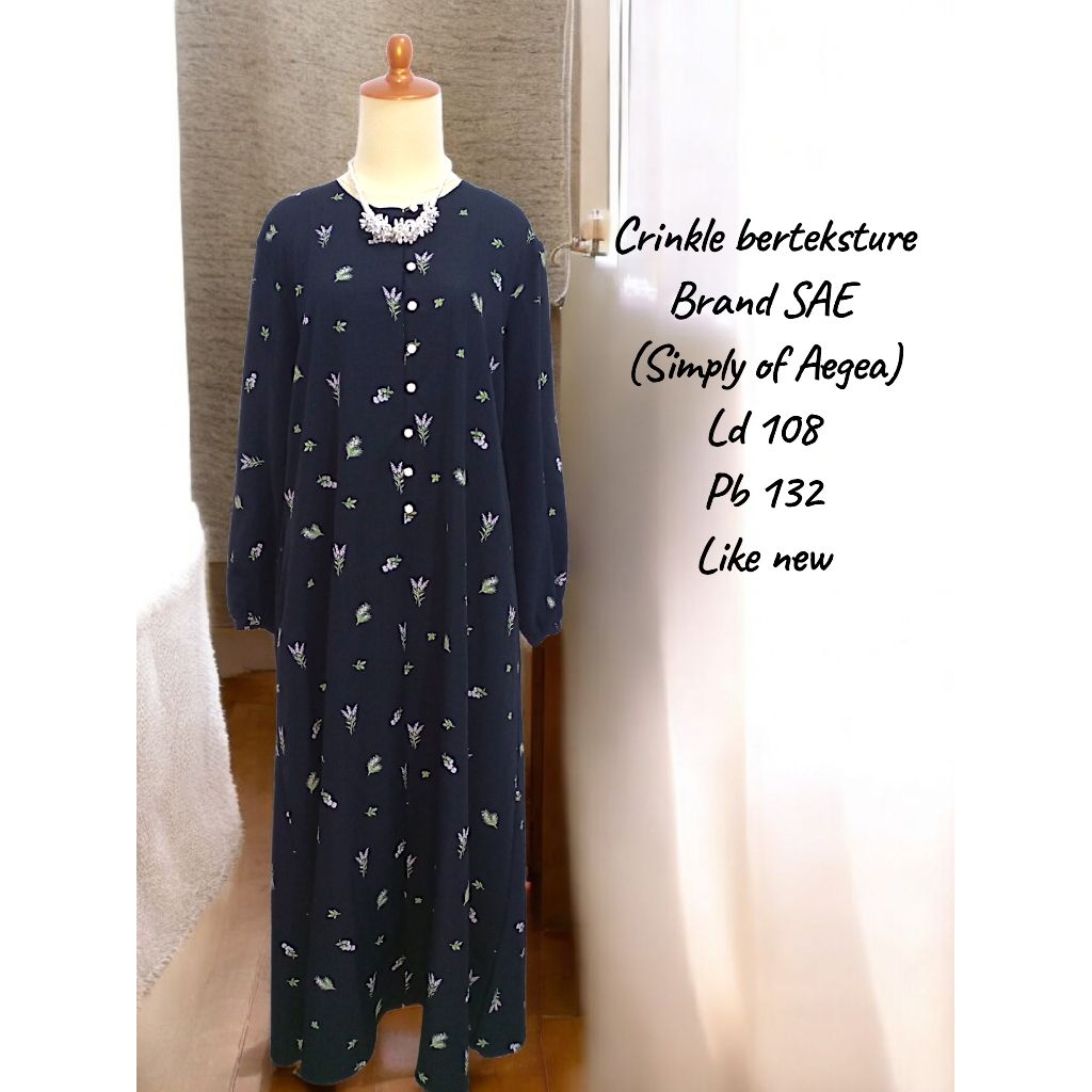 PL Pribadi Gamis Crinkle Brand SAE (Simply of Aegea) Like New