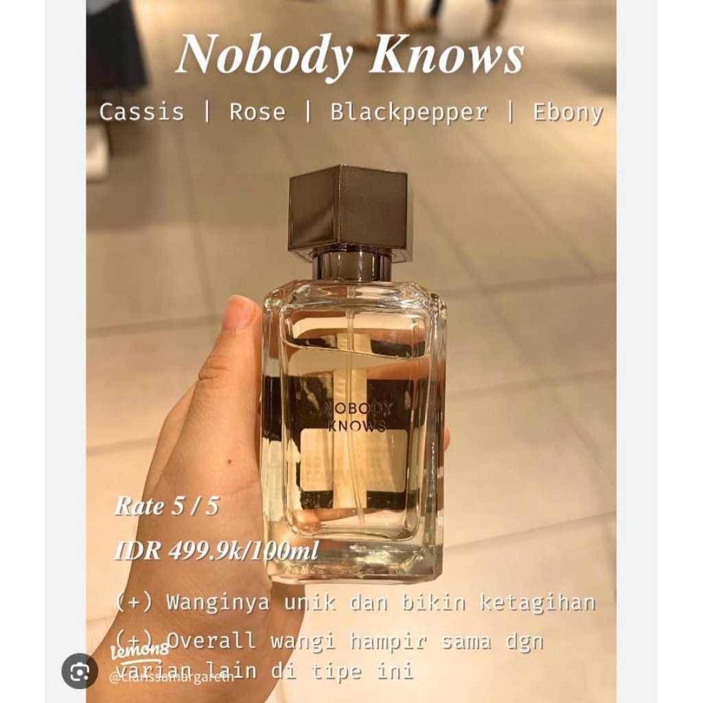 Parfum Zara Nobody Knows For Women 100ml (original reject no box eropa)