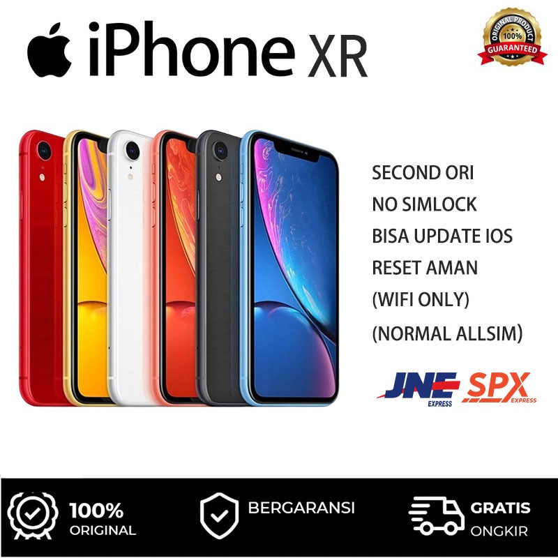 HP APPLE iPHONE XR 128GB | 64GB IPXR  Original Mulus Second inter Good Condition No Minus HPXR