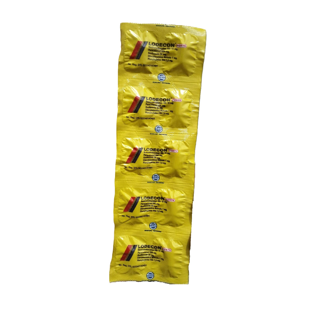 Lodecon Forte Strip isi 10 Kaplet - Obat Flu dan Batuk [Majapahit]