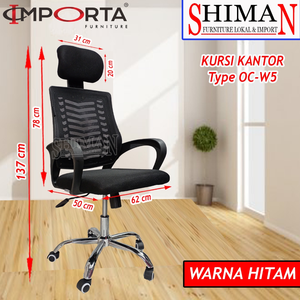Kursi Kantor Staff Black IMP OC W5 IMPORTA