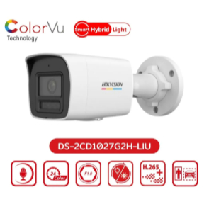 DS-2CD1027G2H-LIU 2MP  IPCAM HIKVISION OUTDOOR COLORVU HYBRID LIGHT BULLET