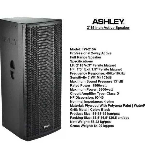 Speaker Aktif ASHLEY TW 215A 15Inch