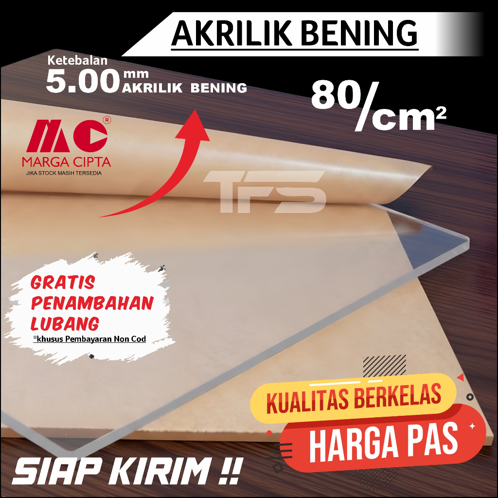 Akrilik Lembaran Bening 5mm - | AKRILIK BENING | AKRILIK BENING 5MM | Potong Laser Presisi, Desain K
