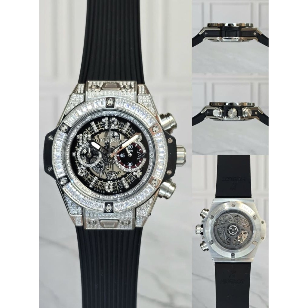 jam tangan pria Quartz Japan HB King silver