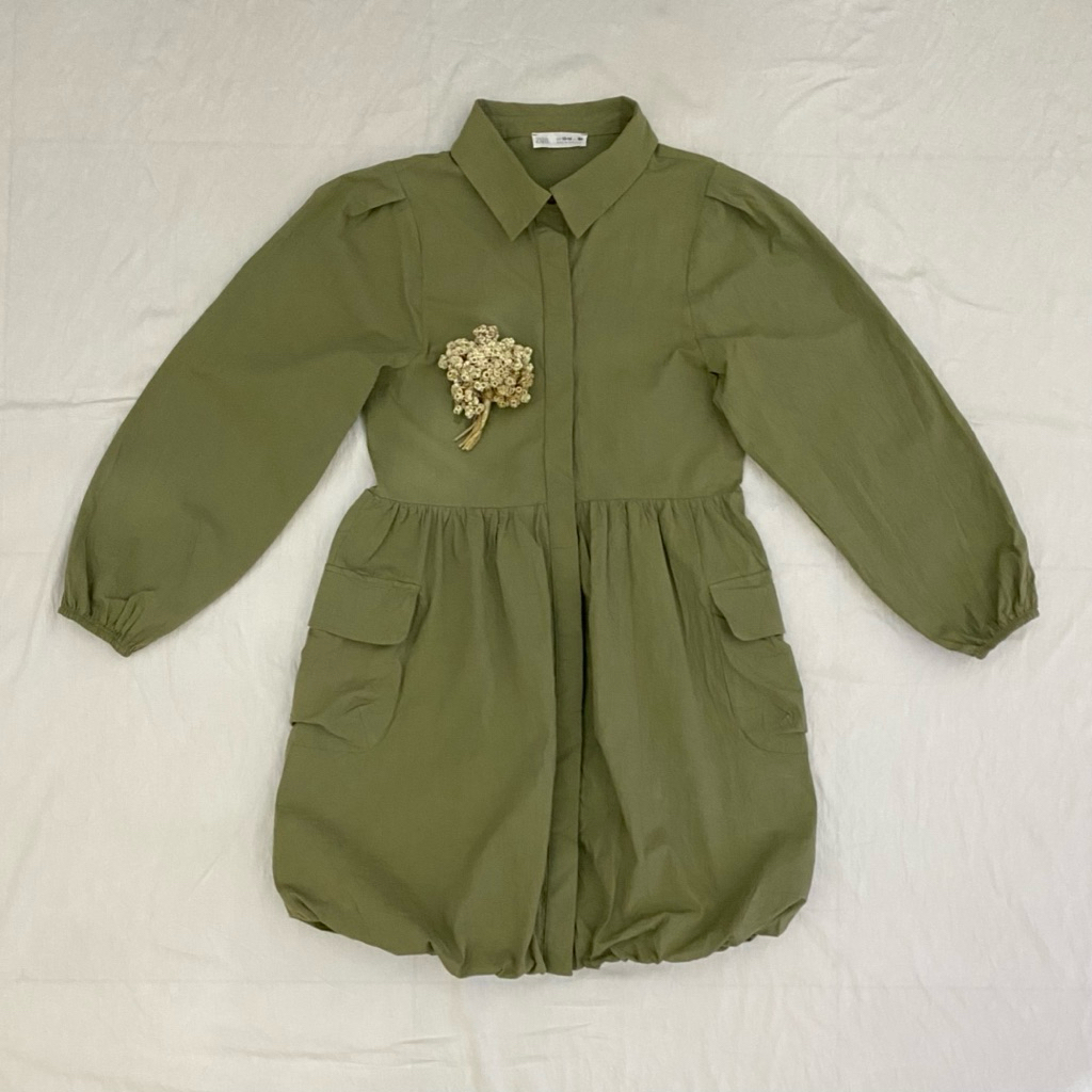 Zara Olive Green Dress