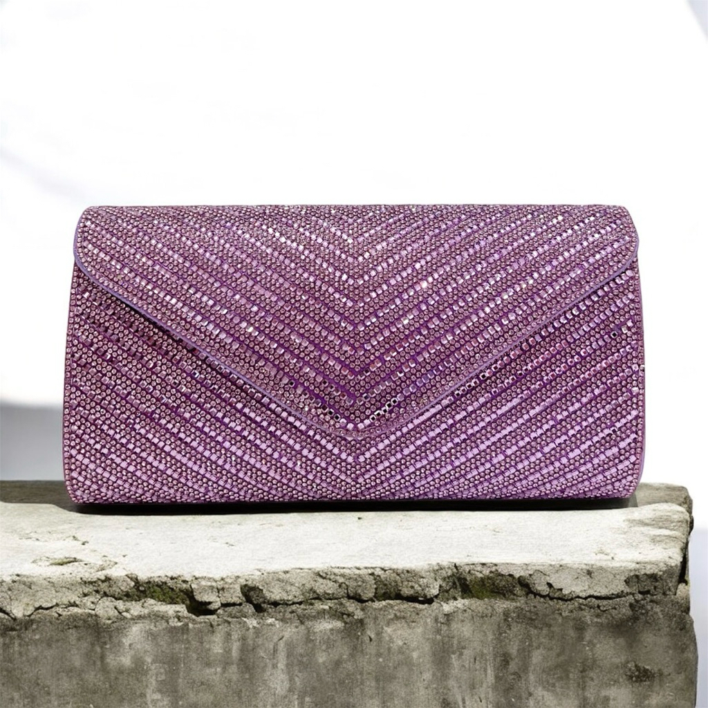 Clutch Pesta Lilac HandBag Tas Kondangan Wedding Bag 9085