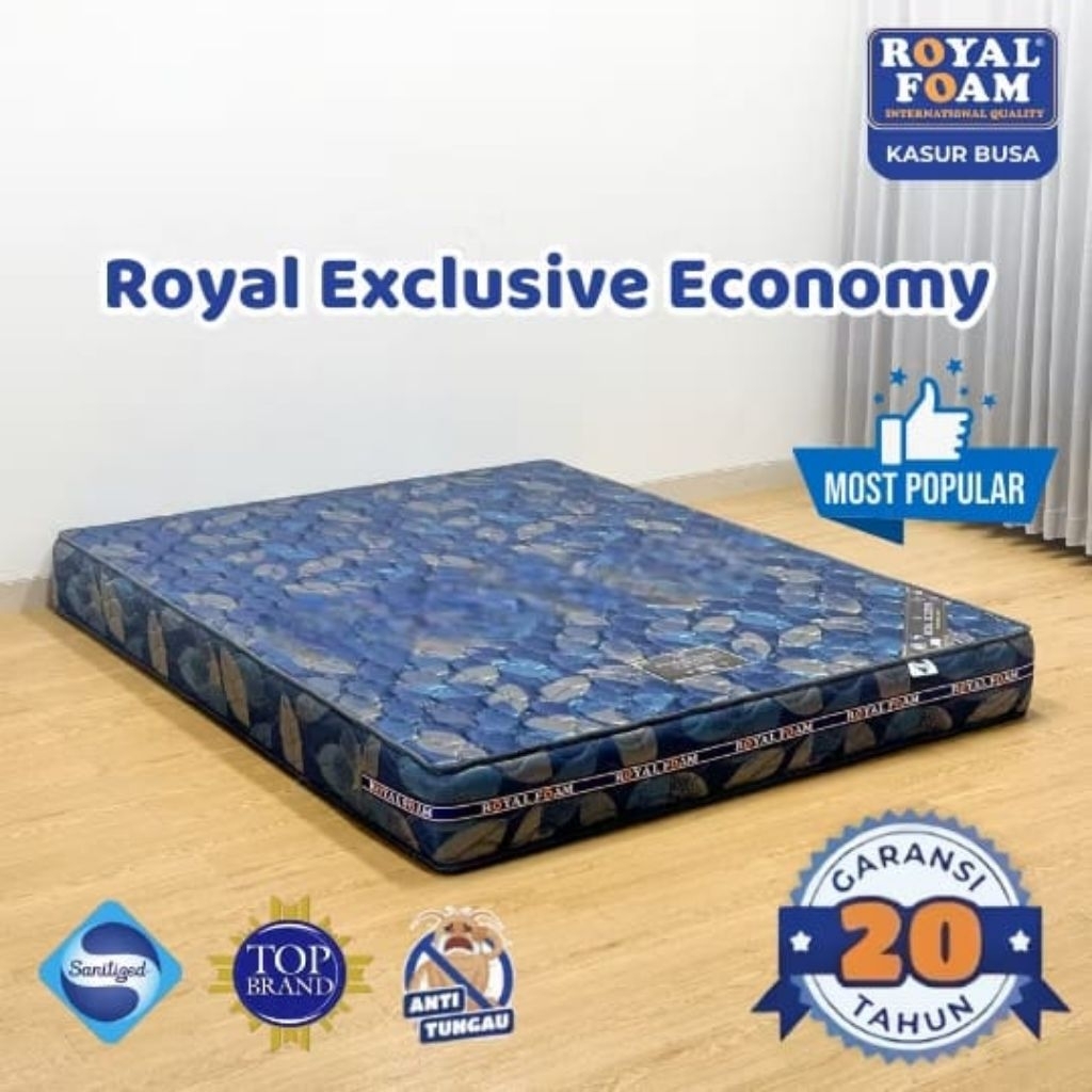 KASUR BUSA ROYAL FOAM REE (ROYAL EXCLUSIVE ECONOMY) TEBAL 20 CM UKURAN 90/120/140/160/180