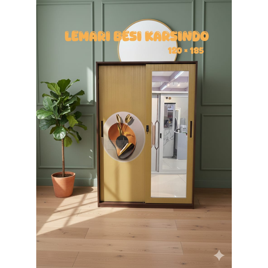 LEMARI BESI KARSINDO COKLAT LEMARI PAKAIAN PONTIANAK