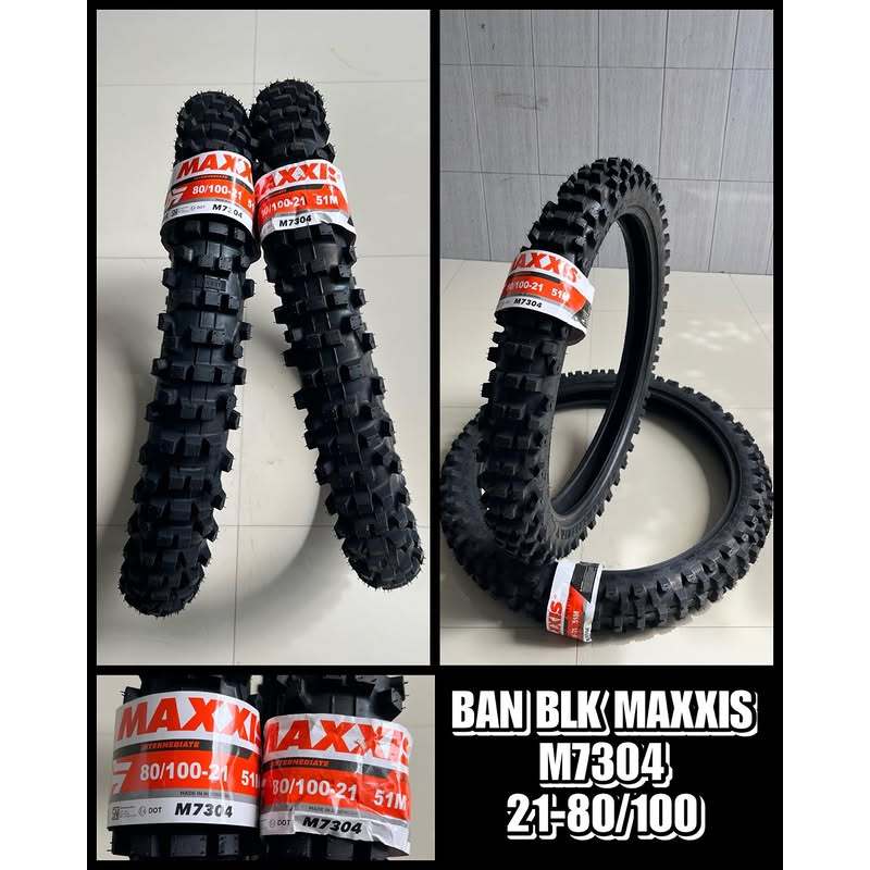 Ban Motor Trail Maxxis M7304 Maxxcross IT 80/100-21 Ring 21 Depan Cross Enduro Adventure - Original 