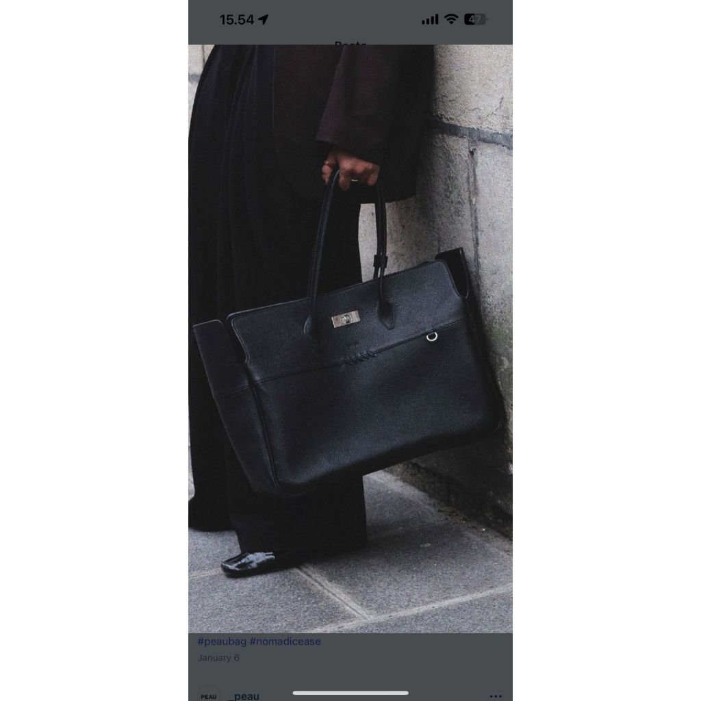 Peau - Solene Bag Large - Pebbled Black