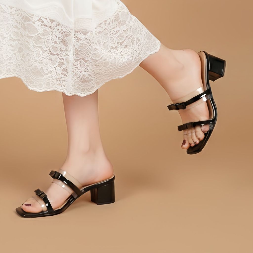 Benzafa - Clarissa Sandal Heels Wanita / Sandal Heels Pita/ Heels Pesta / Sandal Tinggi 5cm / ARA 15