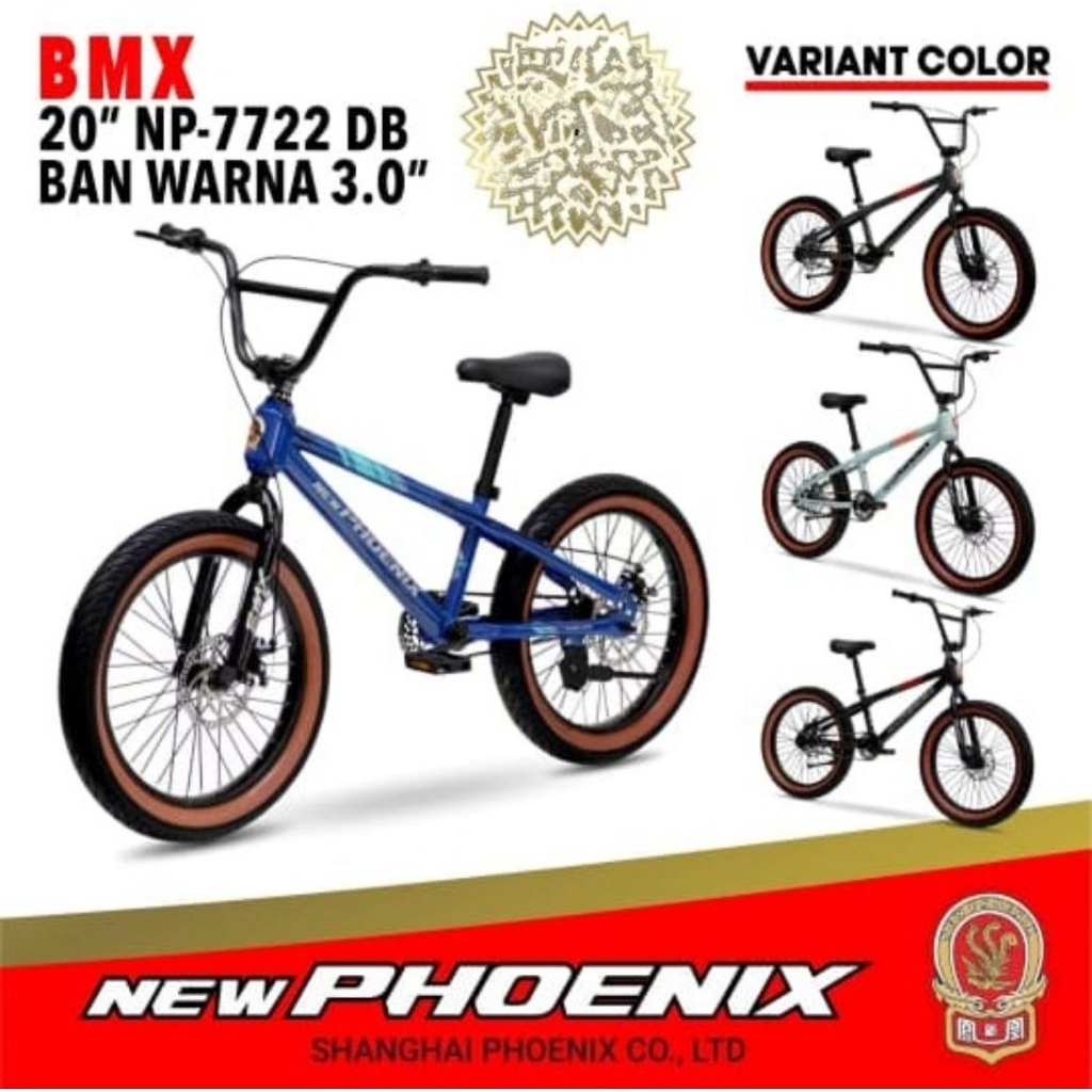 Sepeda Anak Laki Laki BMX 20 Inch Newphoenix NP 7722 DB 3.0
